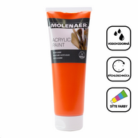 Akrilna boja Molenaer 250 ml – narandžasta