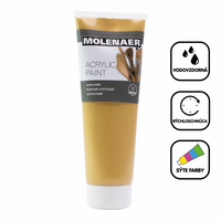 Akrilna boja Molenaer 250 ml – zlatna