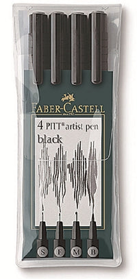 Flomasteri Art Pen PITT set 4 [S-F-M-B]