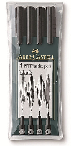 Flomasteri Art Pen PITT set 4 [S-F-M-B]