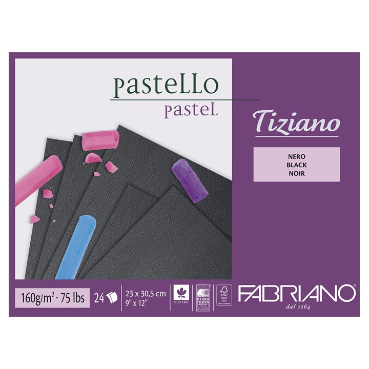 Blok crnih papira za pastel FABRIANO Tiziano