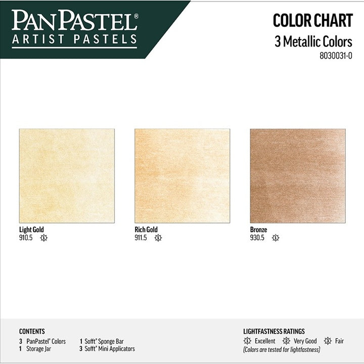 PanPastel Metallic Pastel Set - Zlatni