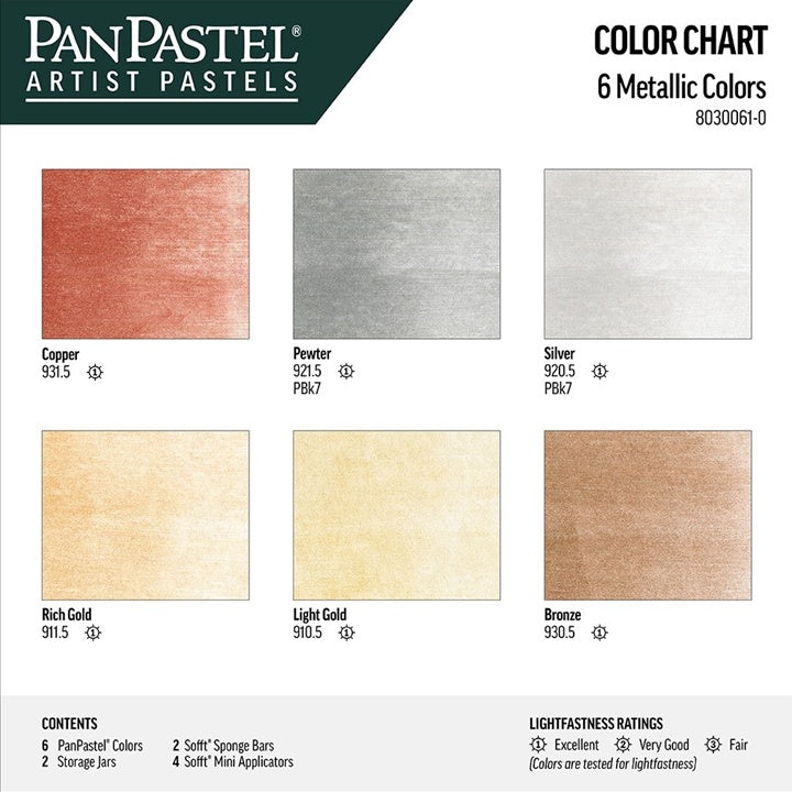PanPastel Metallic Pastel Set - Zlatni (6 komada)