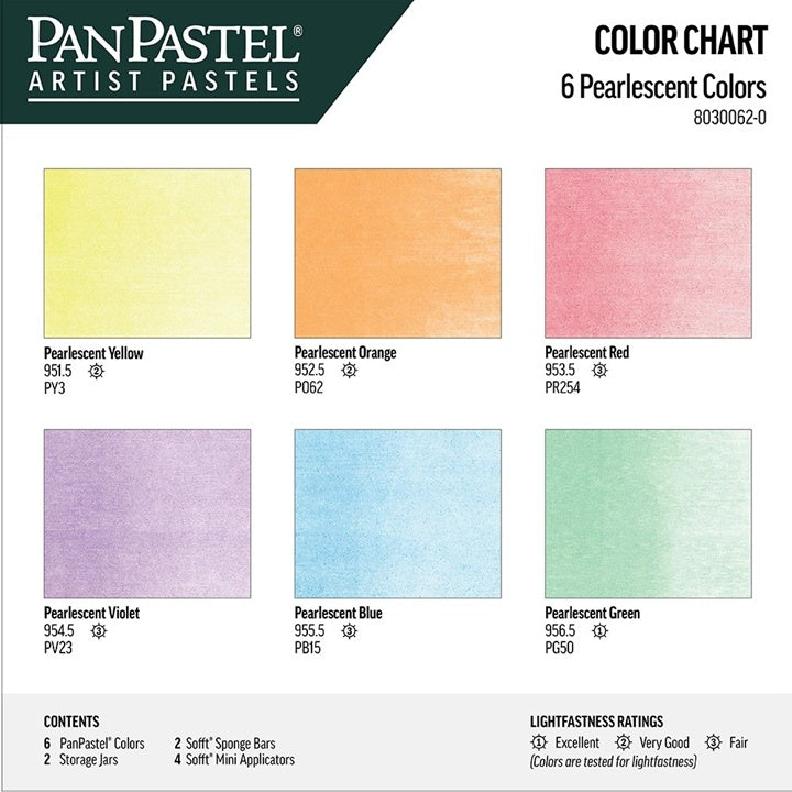 PanPastel biserni set nijansi - zlatni, 6 komada