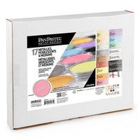 PanPastel metalik i biserni pastelni set sa zlatnim medijumima - 17 kom