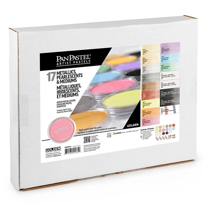 PanPastel metalik i biserni pastelni set sa zlatnim medijumima - 17 kom