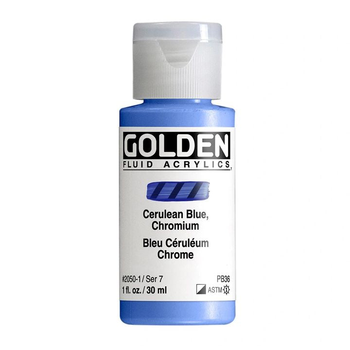 GOLDEN tečna akrilna boja 118 ml – 2050 cerulean hrom plava