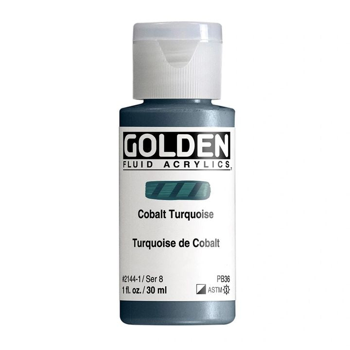GOLDEN tečna akrilna boja 118 ml – 2144 kobalt tirkiz