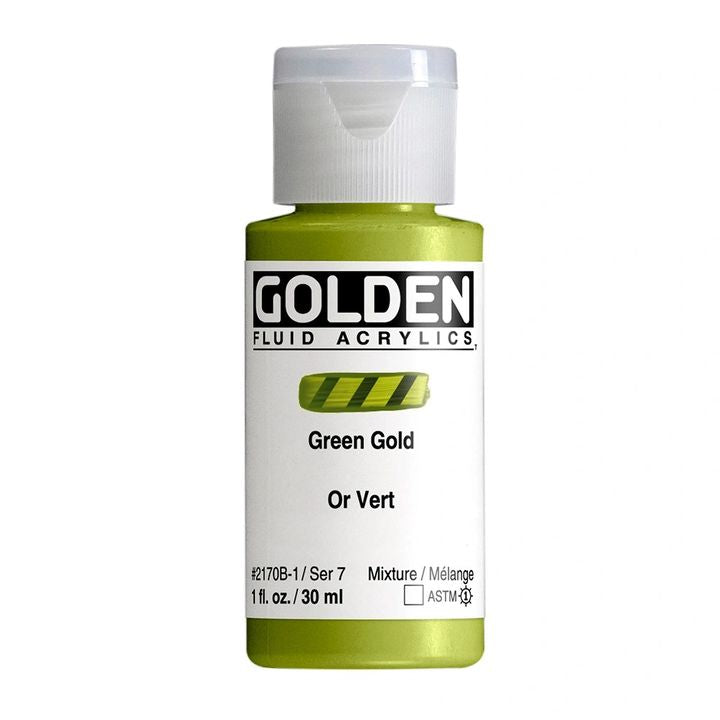 GOLDEN tečna akrilna boja 118 ml – Zeleno zlato 2170