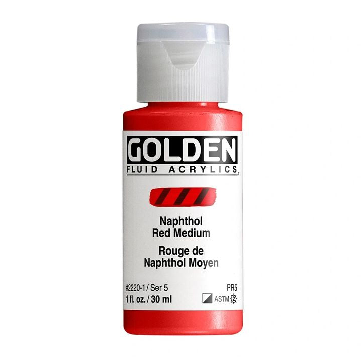 GOLDEN tečna akrilna boja 118 ml – 2220 naftol srednje crvene boje