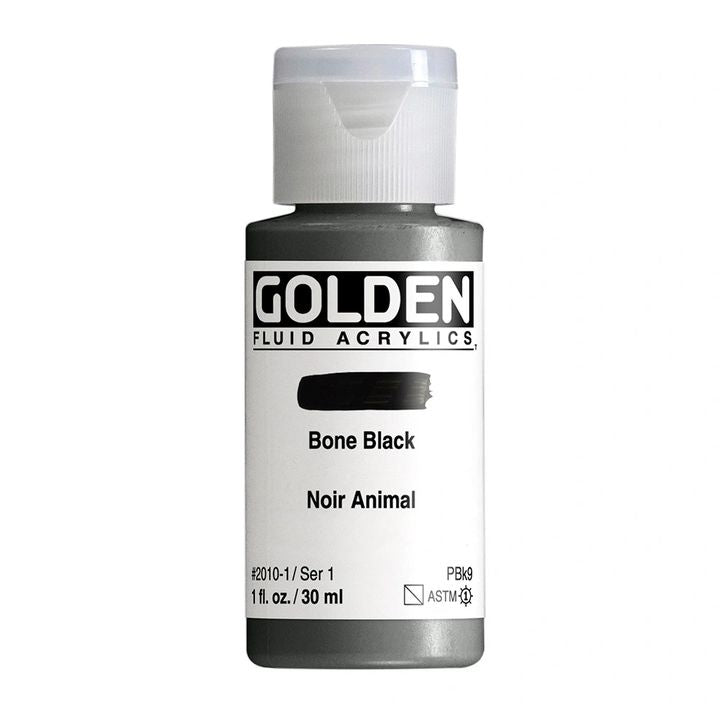 GOLDEN tečna akrilna boja 30 ml – 2010 kost crna