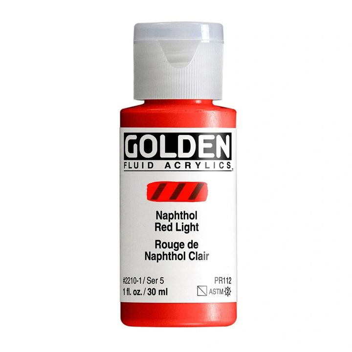 GOLDEN tečna akrilna boja 30 ml – 2210 naftol svetlo crvena