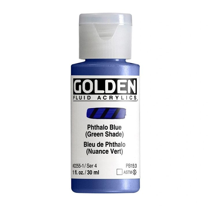 GOLDEN tečna akrilna boja 30 ml – 2255 ftalo plava (zelena nijansa)