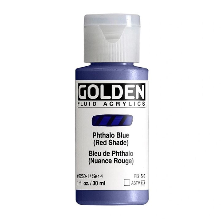 GOLDEN tečna akrilna boja 30 ml – 2260 ftalo plava (crvena nijansa)