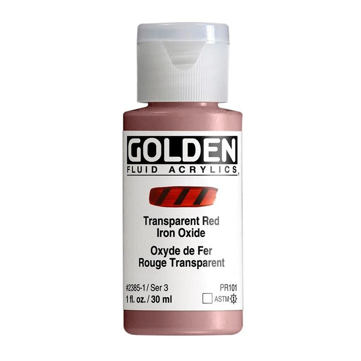 GOLDEN tečna akrilna boja 30 ml – 2385 providni gvozdeni oksid crveni