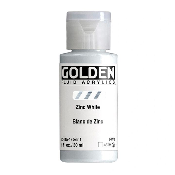 GOLDEN tečna akrilna boja 30 ml – 2415 cink belo