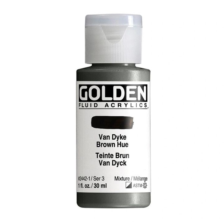 GOLDEN tečna akrilna boja 30 ml – 2442 Van Dike smeđa nijansa