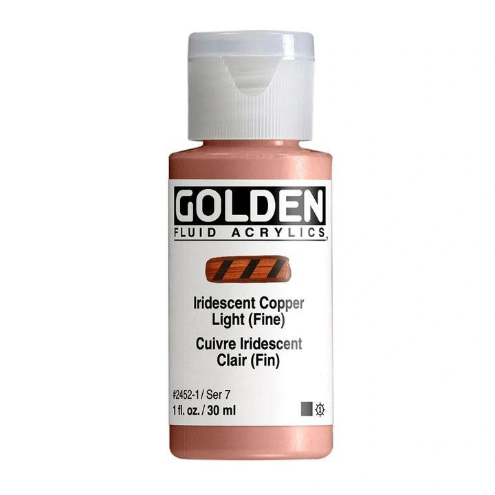 GOLDEN tečna iridescentna akrilna boja 30 ml – 2452 bakarna svetlost