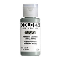 GOLDEN tečna iridescentna akrilna boja 30 ml – 2458 čelik
