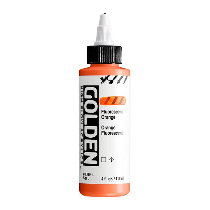 GOLDEN High Flov Fluorescentna akrilna boja 118 ml – 8569 Orange