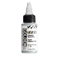 GOLDEN High Flov iridescentna akrilna boja 30 ml – 8573 Srebrna fina