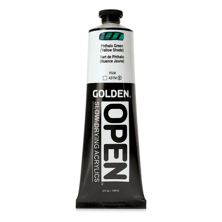 GOLDEN OPEN akrilna boja koja se sporo suši 148 ml – 7275 Ftalocianin zelena (žuta nijansa)