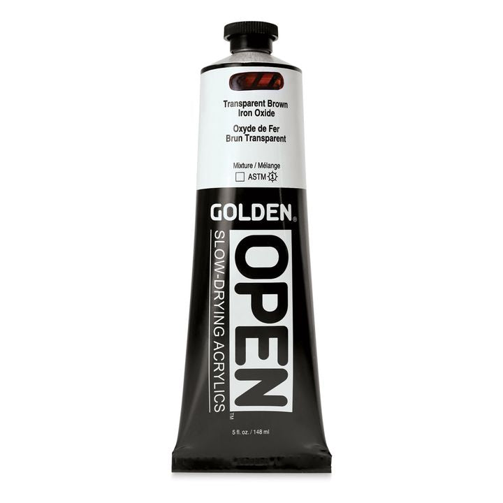 GOLDEN OPEN akrilna boja koja se sporo suši 148 ml – 7383 Transparent Brovn Iron Okide