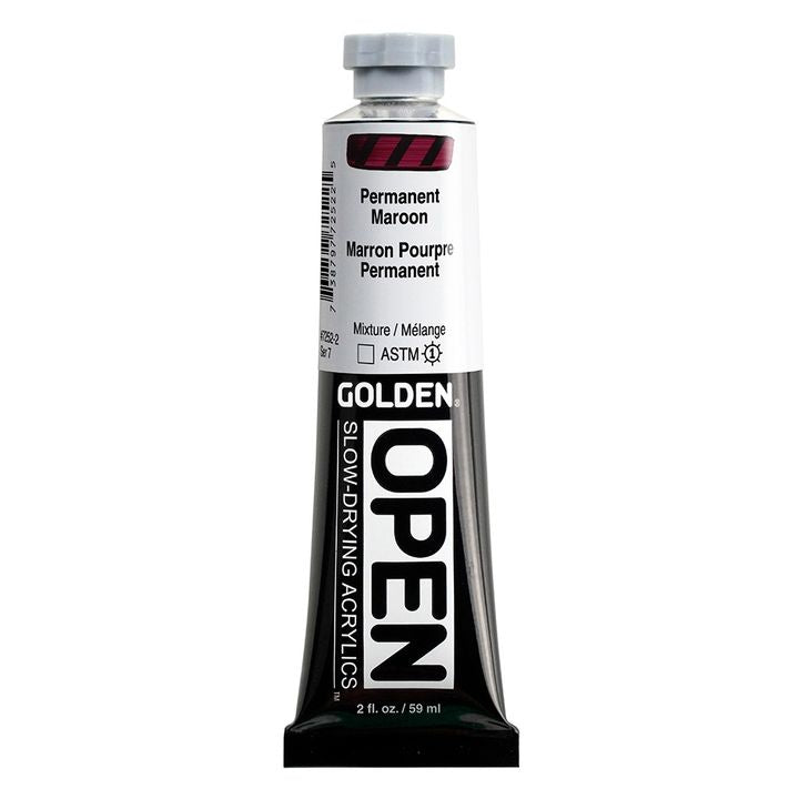 GOLDEN OPEN akrilna boja koja se sporo suši 59 ml – 7252 Permanent Burgundi