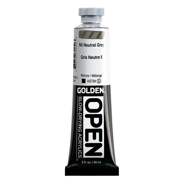 GOLDEN OPEN akrilna boja koja se sporo suši 59 ml – 7445 N5 neutralno siva