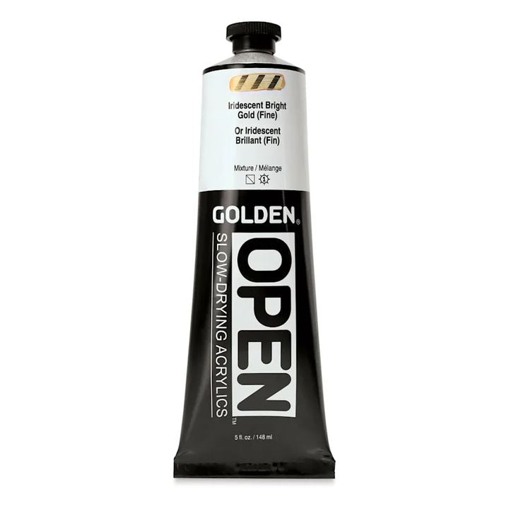 GOLDEN OPEN akrilna boja koja se sporo suši iridescentna 148 ml – 7480 Jasna Zlata Jemna