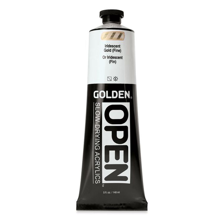 GOLDEN OPEN akrilna boja koja se sporo suši iridescentna 148 ml – 7484 Zlata Jemna