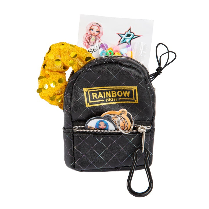 Mini ranac sa dodacima RAINBOW HIGH crni