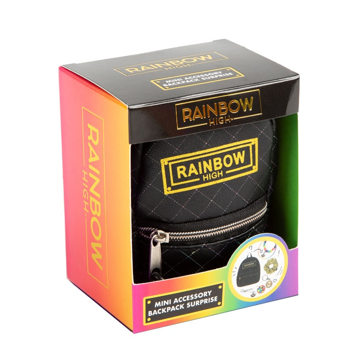 Mini ranac sa dodacima RAINBOW HIGH crni