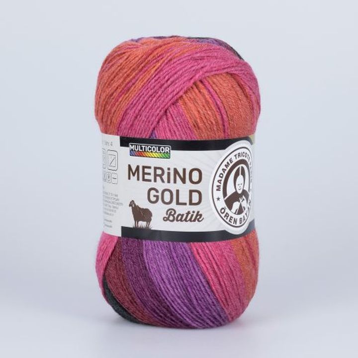 Predivo za pletenje Madame Tricote Paris Merino Gold Batik 100 g