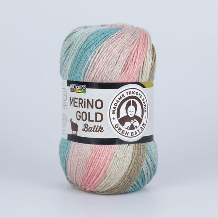 Predivo za pletenje Madame Tricote Paris Merino Gold Batik 100 g