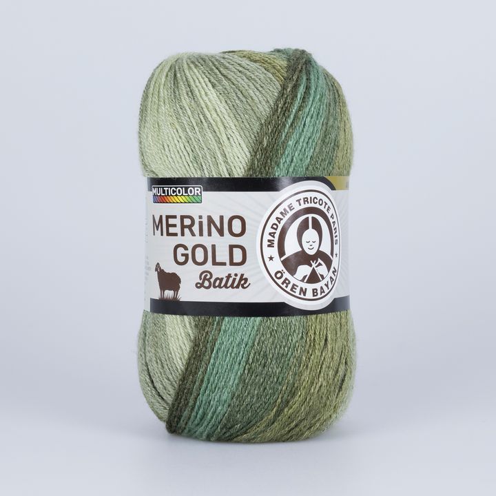Predivo za pletenje Madame Tricote Paris Merino Gold Batik 100 g