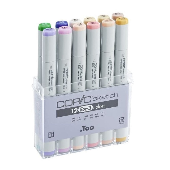 Flomasteri COPIC Sketch Ex-3 - set od 12 kom