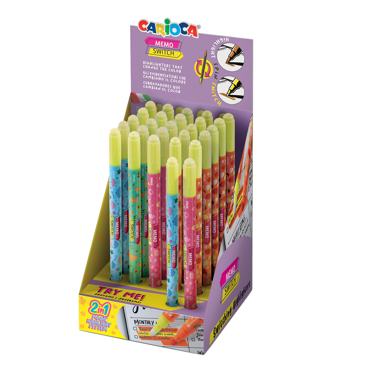 Carioca marker za podvlačenje Memo miks boja