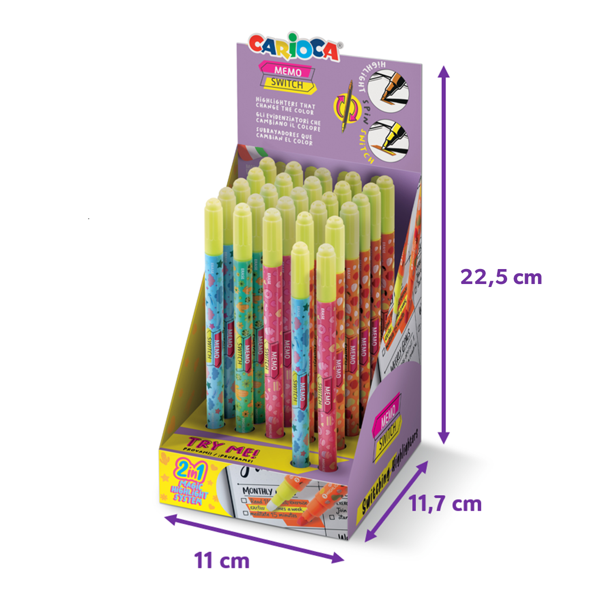 Carioca marker za podvlačenje Memo miks boja