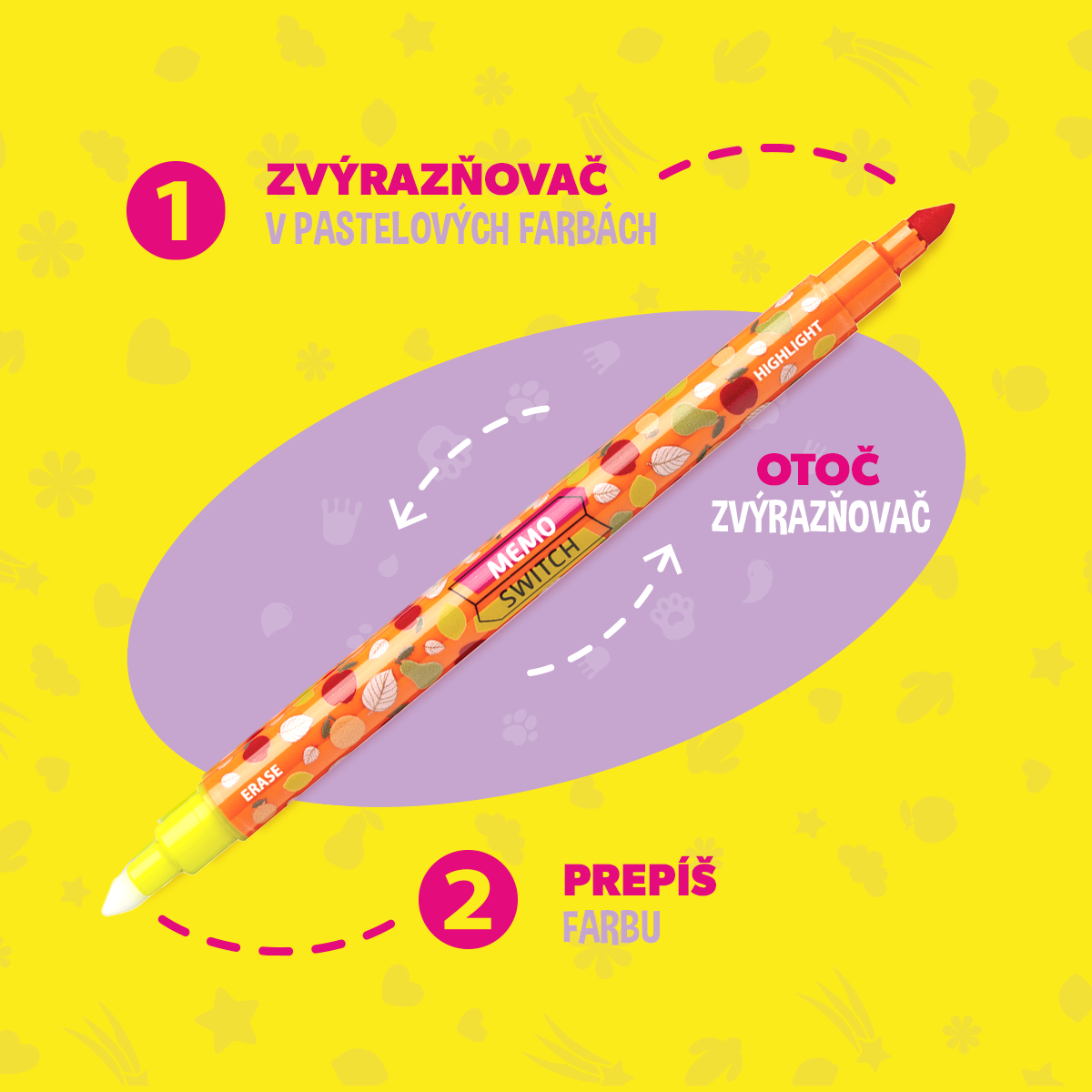 Carioca marker za podvlačenje Memo miks boja