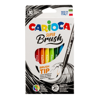 Carioca Brush flomasteri sa vrhom u obliku četkice, 10 kom, miks boja