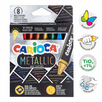 Trouglaste voštane bojice Carioca Metallic, 8 kom