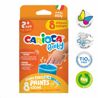 Boje za prste Carioca Baby 2+, 8 × 50 ml