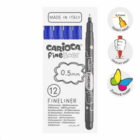 Tanki lajneri Carioca Fineliner 0,5 mm – 12 kom – tamnoplavi