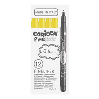 Tanki lajneri Carioca Fineliner 0,5 mm – 12 kom