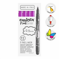 Tanki lajneri Carioca Fineliner 0,5 mm – 12 kom – ljubičasti