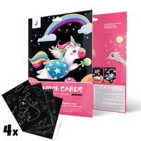 Magične slike za grebanje za decu - Unicorn - 4 kom