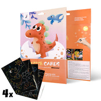 Magične slike za grebanje za decu - Small dinosaur - 4 kom