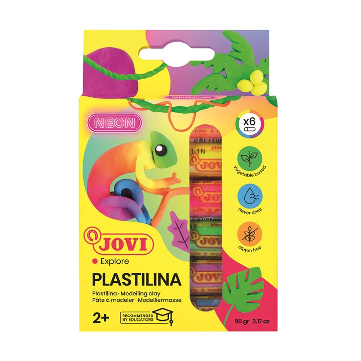 JOVI Plastelin neonske nijanse 6 k 15 g