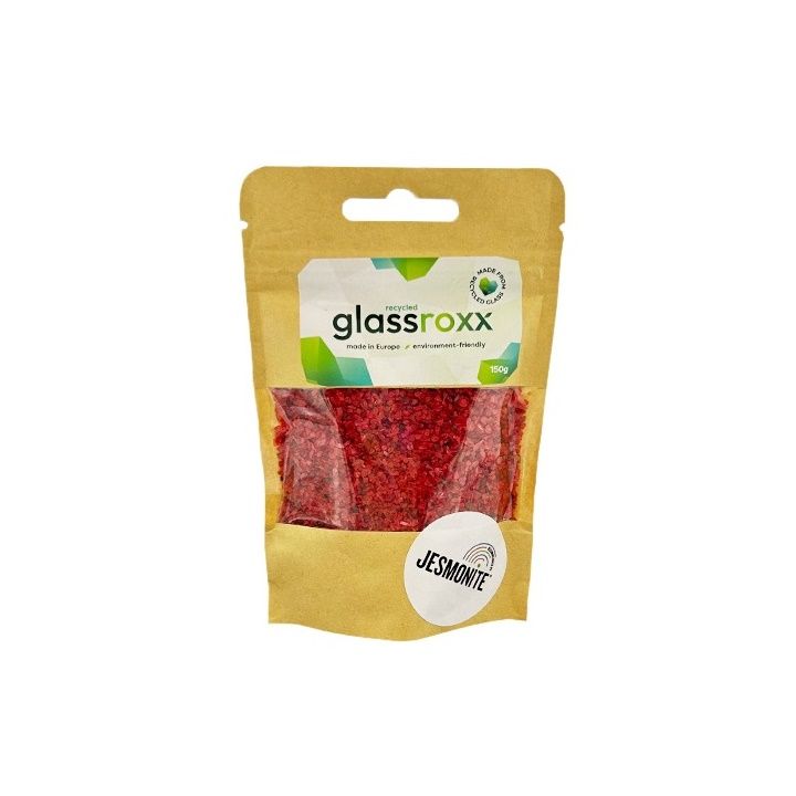 Glassroxx Jesmonit stakleni granulat 150 g – Crveno za saobraćaj